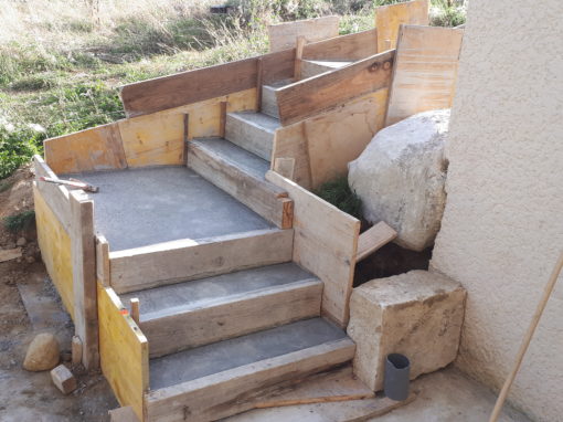 Création d’escalier extérieur en béton à La Bauche 73